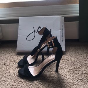 J. Adams suede heel with ankle strap